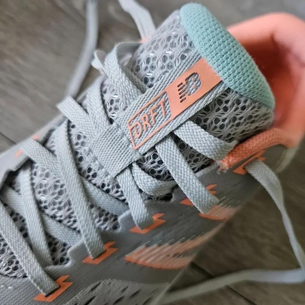 New Balance Womens DRFT Running Shoes Size 8.5 Gray/Peach Lightweight No Insoles